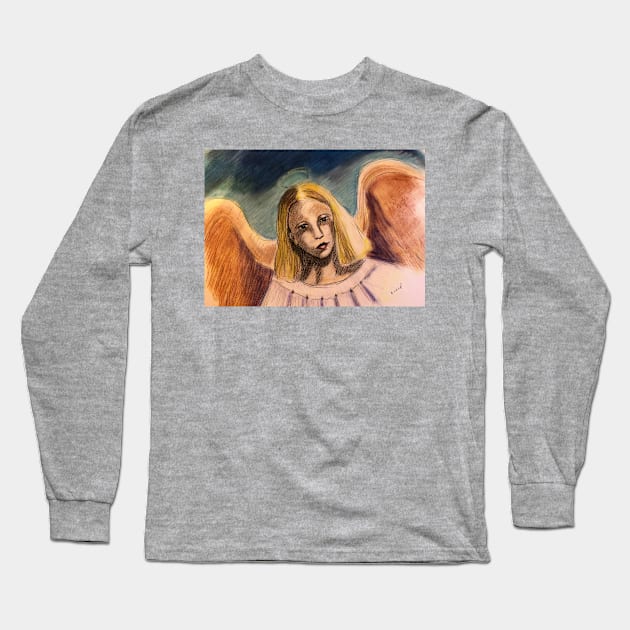 It Came Upon A Midnight Clear Angel Long Sleeve T-Shirt by dpenn